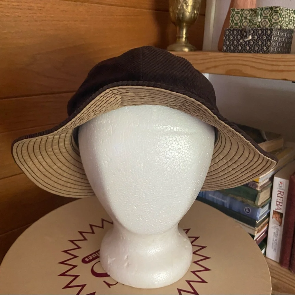 Vintage 70s Betmar New York brown corduroy bucket hat - Picture 2 of 5